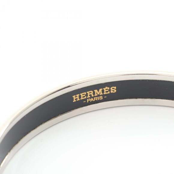 Hermes Hermès enamel PM bangle accessory in stainless steel and cloisonné, av... - Picture 3 of 6